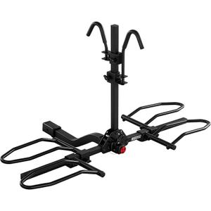 MEEVIZ 2-Bike Rack for Car Hitch, 160LBS Heavy Duty Hitch Mount Bike Rack for 2 Inch Receiver, Solid Platform Style Smart Tilt Bicycles Carrier for SUV, Truck, Electric Bikes, RV, Steady & Wobble-Free