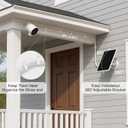 Solar Panel for Simplisafe Outdoor Camera Series 2 Wireless and Wired, IP65 Waterproof, 360 Adjustable Panel, Easy Setup, Keeps Camera Charged All Day  No Need to Replace Batteries Frequently