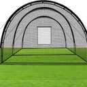 Baseball Batting Cage Net Batting Cages for Backyard Portable Baseball and Softball Batting Cages with Pitching Machine Hole and Detachable Door for Backyard Outdoor Hitting Practice (22 x 12 x 7 Feet)