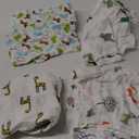 upsimples Baby Swaddle Blanket Unisex Swaddles Wrap Soft Silky Muslin Neutral Receiving Blankets for Boys and Girls, Large 47 x 47 inches, Set of 4 - Fox/Elephant/Giraffe/Dinosaur