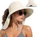 Sun Hat Fishing Hats for Women UV Protection Beige
