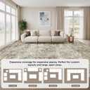 WITSHOCK 12x15 Area Rugs for Living Room Washable Abstract Rug Rust Color