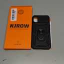 Janmitta Case for iPhone 14 & iPhone 13 Phone Cover Built in Slide Camera Lens Cover+Screen Protector,Heavy Duty Shockproof Full Body PhoneCase with Finger Ring Holder Kickstand,Black