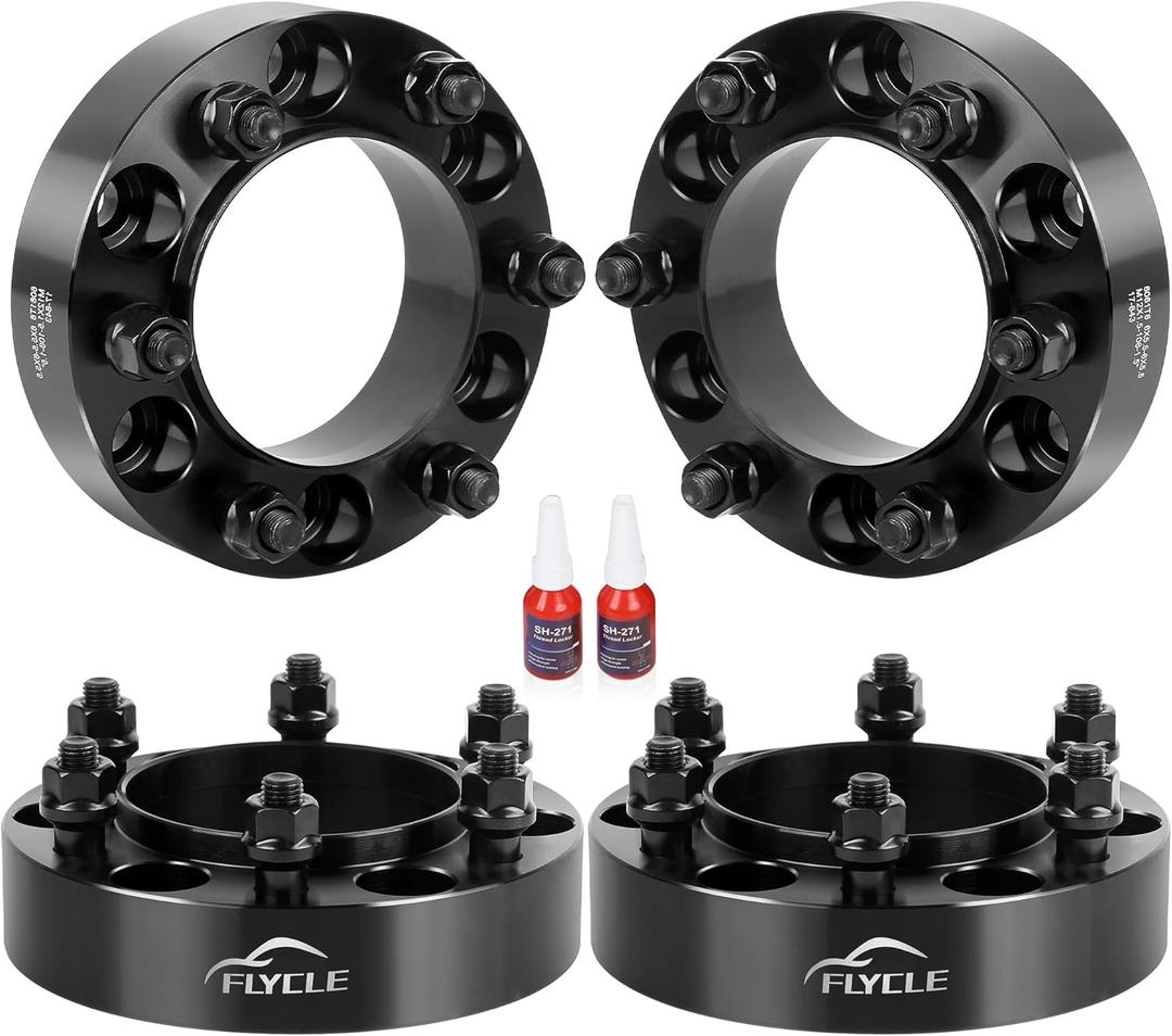 6x5.5 Hubcentric Wheel Spacers for 1995-2023 Tacoma 1989-2024 4Runner with ET Lug Nuts, 1.5 inch 6x139.7 Forged Spacer with 12x1.5 Studs & 106mm Hub Bore Tundra FJ Cruise Fortuner Sequoia GX460 GX470