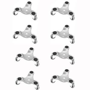 8 PCS Furniture Dolly, 6in Triangle Furniture Movers, Steel Moving Wheels, Furniture Rollers Set, Swivel Caster, Mobile Rollers, Tri-Dolly for Moving Furniture Appliances
