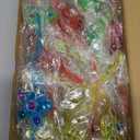 24 Pack LED Fidget Spinner Bracelets - Glow in The Dark Party Favors for Kids 4-8 8-12, Bulk Classroom Treasure Box Toys, Valentine Goodie Bag Stuffers, Birthday Return Gifts, Non-Candy Carnival Prize