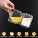 36 Pcs Reusable Snack Containers, 2 Compartment Condiment Containers with Lids for Refrigeration, Portion Control, Outdoor Takeaway Sauce Dip Case.