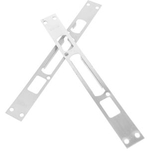 jojofuny 2pcs 10.23 X 1.18 X 0.31 InchDoor Security Strike Plates, StainlessKick Plate Larson Storm Door Strike Plate Door Security Plates Jamb Reinforcement Plate Deadbolt Cover