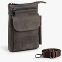 Hengwin Genuine Leather Small Crossbody Purse for Men Women, Travel Passport Wallet Cell Phone Shoulder Holster Belt Pouch Messenger Bag