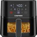 Chefman Air Fryer  4 QT Compact Airfryer for Quick & Easy Meals, Features Hi-Fry Technology for Extra Crisp, Easy-View Window, Touch Controls with 4 Presets, Nonstick & Dishwasher Safe Basket - Black