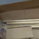 1 Inch Modern Gold Double Curtain Rod Set - Tension rods for windows 28 to 48 inchs with Holdbacks and Clear Finials -BHSRODS Home Double Window Rods for Living Room & Bedroom