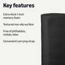Amazon Basics Extra Thick Exercise Yoga Mat with Carrying Strap