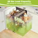 Blind Corner Pull Out Organizer for 32" Cabinet Left Open & Right Open Compatible 2 Tier 4 Shelves Adjustable Height