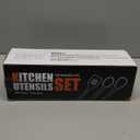 AOTHOD Silicone Cooking Utensils Set - 446F Heat Resistant Kitchen Utensils,Turner Tongs,Spatula,Spoon,Brush,Whisk,Kitchen Utensil Gadgets Tools Set for Nonstick Cookware,Dishwasher Safe (BPA Free) (Khaki)