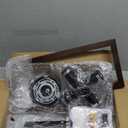 HuisMier 4-Light Farmhouse Ceiling Light Fixtures, Rustic Wood and Metal Semi Flush Mount Ceiling Light Black Industrial Chandelier for Dining Room Hallway Kitchen Entryway Bedroom Living Room