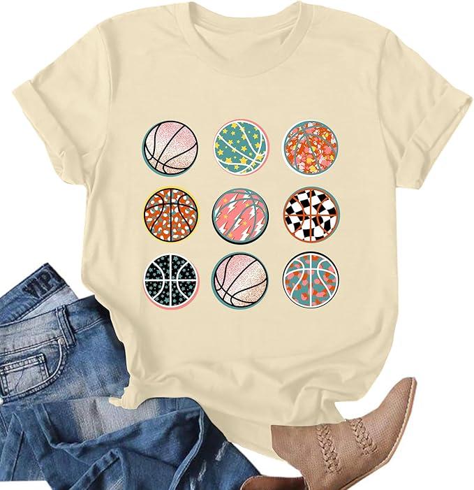 Ithalt Baseball Mom Shirt Game Day Shirts Baseball Graphic Tshirts Baseball Lover Gifts Tops(BBeige, X-Large)