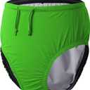 Youth Special Needs Reusable Swim Diapers Swimwear for Incontinence Cloth Diaper Covers Waterproof,Leakproof, Unisex (Lime Green, 12-14T)
