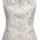 GRACE KARIN Womens Waistcoat Vest Vintage Steampunk Dress Jacquard Jacket Medium