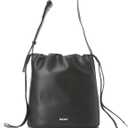 DKNY Channing Drawstring Bucket Bag (One Size, Black/Silver)