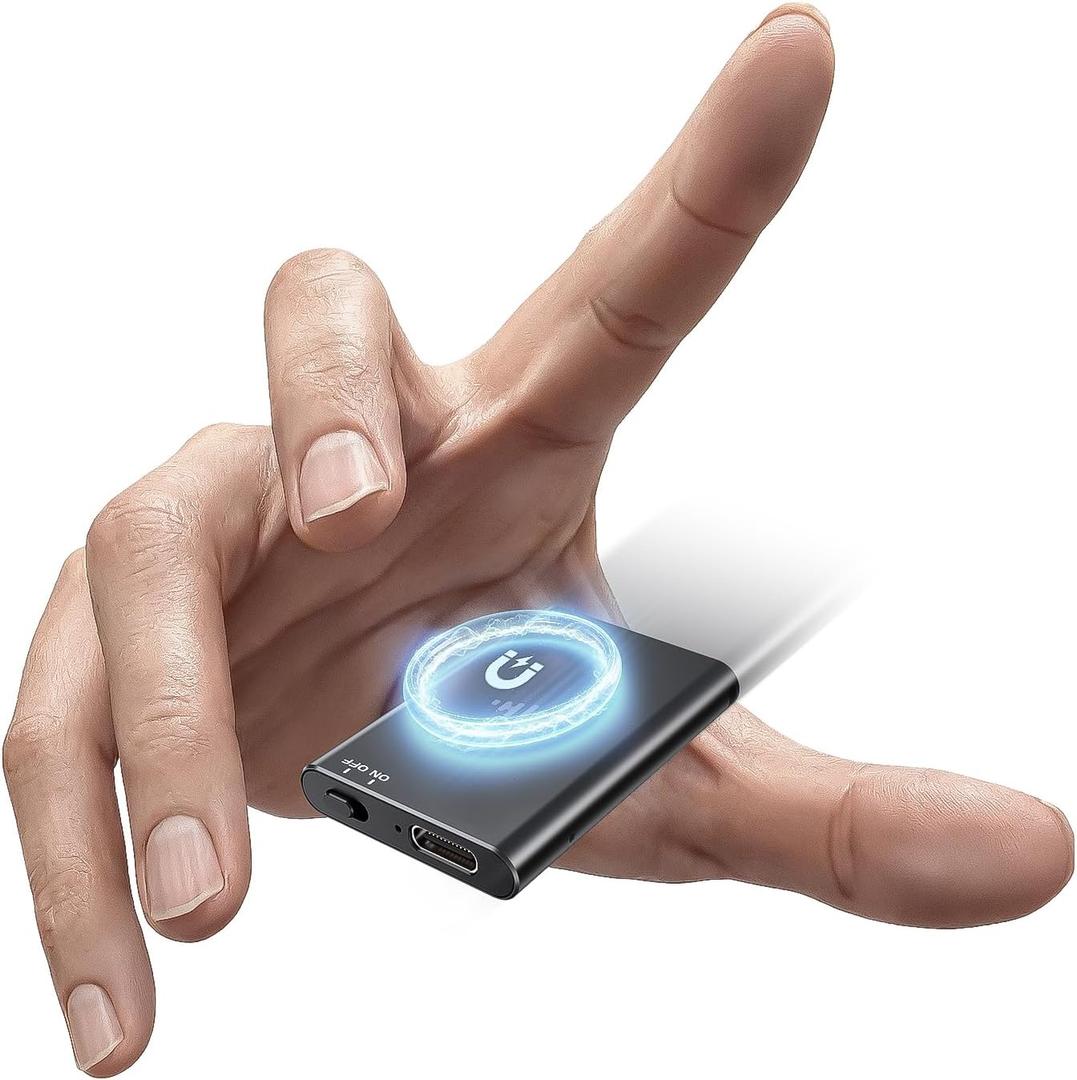 64GB Magnetic Voice Recorder - Lymorvex Voice Activated Recorder AI-Intelligent Noise Reduction, 4800 Hours Recording Device & USB-C Audio Recorder for Lectures, Meetings, Interviews