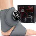 Large Fit Wearable Foot Massager Wrap, Cordless Heated Ankle Massager with Red Light, Portable for Foot Comfort & Circulation Support, 6 Modes 3 Intensities, Multi-Area Use for Foot, Knee & Back