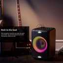 Philips X3206 Bluetooth Party Speaker - 14 Hours Play Time, Deep Bass, Party Lights, Karaoke Effects, Mic & Guitar Input, 80W Max Power, Black