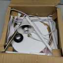 LALISU Floor Lamp, LED Standing Lamp 3 Way Dimmable Brightness Floor Lamp Rotary Switch Floor Lamps Modern Industrial Lamp with Shade, Tall Lamps for Living Room Bedroom Office Dining Room (White)