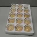 SUPMIND 14 Pack 4oz Clear Candle Jars, Small Wide Mouth Glass Empty Jars with Bamboo Lids for Making Candle, Bulk Container