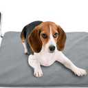 RIOGOO Pet Heating Pad, Upgraded Electric Dog Cat Heating Pad Indoor Waterproof, Auto Power Off (M: 18"x 18", Grey)