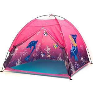 Kids Play Mermaid Tent for Kids, Play Tentes Foldable Pop Up Indoor Outdoor Party Playhouse Tents Toy for Boys Girls-47 * 47 * 41 (Pink)