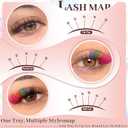 5 x Brown Lash Clusters Kit, 10-16mm Natural Colored Lashes Clusters, Includes Pink Blue Green Orange Black Wispy Clusters for DIY Eyelash Extensions, Rainbow Lash Set
