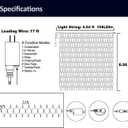 weillsnow 198 LED 9.8ft x 6.6ft Christmas Net Lights, Connectable 8 Lighting Twinkle Modes Mesh Lights for Christmas Outdoor Patio Garden Bush Fence Decorations (Warm White)