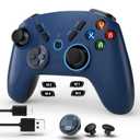 Multi-Platform PC Wireless Controller, Bluetooth Gaming Controller, Compatible with Windows, iPad, Steam, Luna, Laptop, Tablet, and Smart TV, with Double Shock, Macro Keys, Turbo Button, LED Backlight