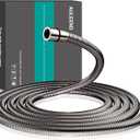 AULEEND，118 inch，encrypted shower hose 304 stainless steel metal - Extra long shower hose -（Universal Connection G 1/2" x 1/2")（brushed nickel）