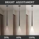 3 Pack Modern LED Black Pendant Lights for Kitchen Island, 27.56 inches