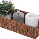 Wicker Storage Basket Bathroom Toilet Tank Toilet Paper Baskets,Toilet Paper Holders for Storage with Built-in Handles,Storage Baskets for Organizing Pantry Bathroom