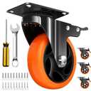 QNCZ 4" Caster Wheels, Outstanding Casters Set of 4 Heavy Duty, Silent Industrial Casters, Locking Casters Wheels for Furniture, Castor Wheels for Cart, Workbench.