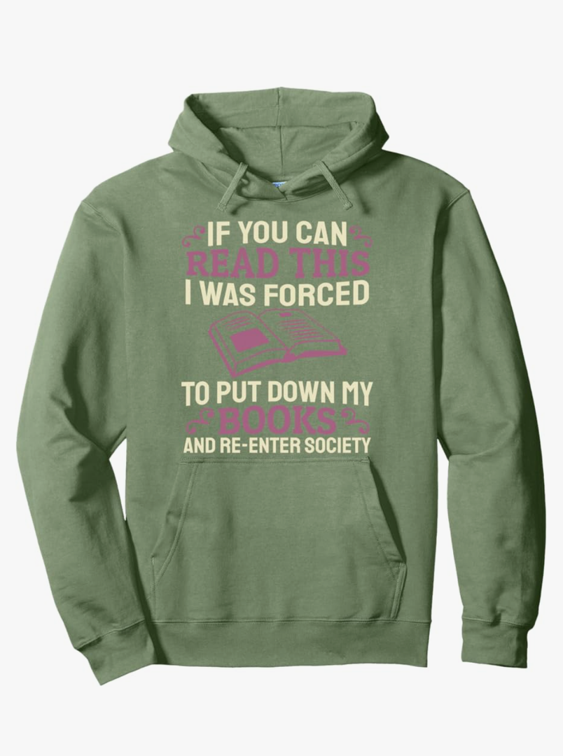 Bookworm Avid Reader Books Literature - Book Lover Reading Pullover Hoodie, L