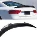 Real Carbon Fiber Rear Spoiler Compatible with 2008-2016 Audi A5 2-Door Coupe B8 B8.5, PSM Style High Kick Duckbill Trunk Tail Deck Lid Wing Lip Ducktail Man Gift