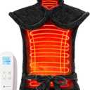 CooCoCo 37"x24" Heating Pad for Neck and Shoulders and Back, FSA Eligible Heat Pad for Back Pain Relief, HSA Approved Full Back Heated Pad, 6 Heat Settings 3 Timers Auto-Off, ETL Certified (King Black)