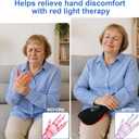 Wireless Red Light Therapy Glove for Hands and Wrist wth Arthritis 660nm & 850nm Near-Infrared Hand Gloves with Heat for Pain Relief, Carpal Tunnel, Joint Stiffness, 20Min Auto Shut-Off