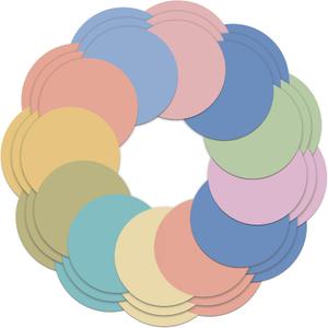 36Pack Colorful Erase Circles 11.4 Inch Large Dry Erase Table Dots Paper Stickers Floor Dots Sticker for Elementary Kindergarten Preschool School Classroom Tables Wall Decoration(Candy Colors)
