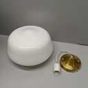 Schoolhouse Light Fixture Modern Gold Ceiling Light,Semi Flush Mount Ceiling Light,12''Wide Opal Milk Glass Shade,Brass Vintage Light for Farmhouse Bedroom Kitchen Hallway Entryway