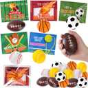 Labrostar Valentines Day Gifts for Kids 30Pack Valentines Cards With Sports Squeeze Balls Valentines Exchange Cards for Boys Girls School Classroom Prizes Party Favors