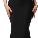 Off Shoulder Sleeveless Diamond Fish Tail Bandage Maxi Dress Bridal Banquet Haute Gown
(Black, S)