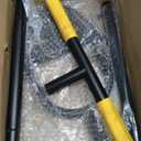 Luvenia Manual Edger Lawn Tool, 42-Inch Solid Steel Lawn Edger with 30 Sharp Serrated Teeth, 9-Inch Wide Non-Slip Foot PlateHalf Moon Edgers for Sidewalk Driveway Flower Bed Edging, Rust-Proof