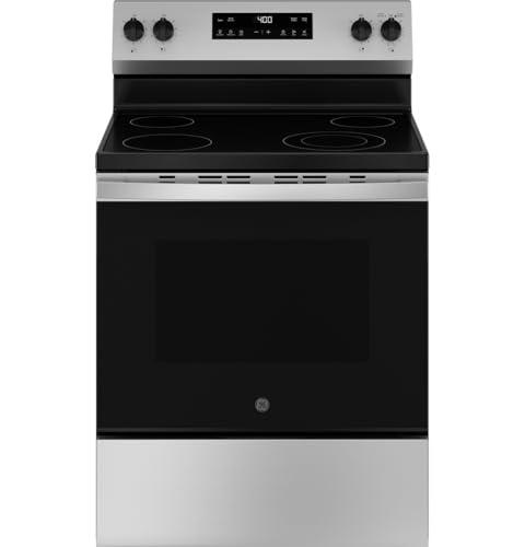 GE 30 in. 4-Burner Electric Range, Black, GRF400SVBB