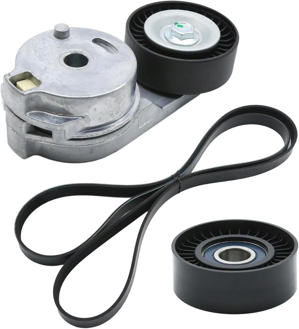 39269 49479 Engine Serpentine Belt Tensioner Idler Pulley Kit, Replacement for Jeep Wrangler 3.8L V6 2007-2011, Replaces 6PK2285, K060900, 38018, 89033, 06A903315D