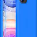 Miracase Designed for iPhone 11 Phone Case, with Screen Protector, Liquid Silicone Gel Rubber Full Body Drop Protection Shockproof Cover Phone Case for iPhone 11 6.1 inch, Mediterranean Blue