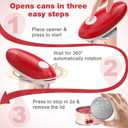 Electric Can Opener, Food Safe Automatic Can Opener with Smooth Edge, Open Your Cans with A Simple Press of Button, Can Opener Electric Kitchen Gifts for Seniors and Arthritis, Middle